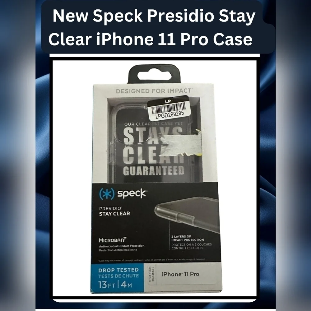 Speck Presidio Stay Clear iPhone 11 Pro Case – Drop Tested & Antimicrobial